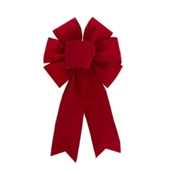 Pre-Made Bow Ribon Bow Velvet 6 Loops Red (20Wx26L)