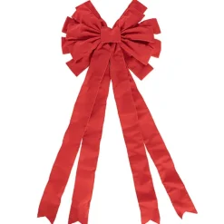 Pre-Made Bow Ribon Bow Velvet 14 Loops Red (38Wx75L)