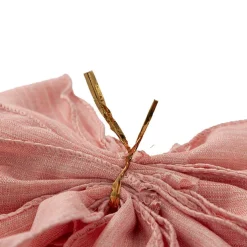 Pre-Made Bow Rusitc Linen 6 Loops Country Pink (20x26cm)