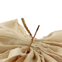 Pre-Made Bow Rustic Linen 6 Loops Raw Natural (20x26cm)
