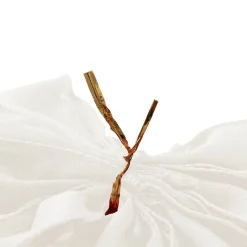 Pre-Made Bow Rustic Linen 6 Loops Snowy White (20x26cm)