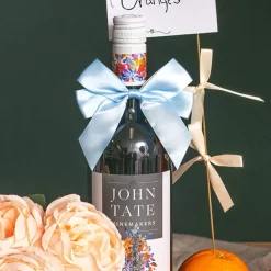 Pre-Made Bow Satin 25mm & Elastic Loop Pk6 BabyBlue(10*11cm)