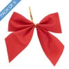 Pre-Made Bow Velvet Small Pack 6 Red (10*10cm)