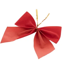 Pre-Made Bow Velvet Small Pack 6 Red (10*10cm)