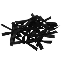 Pre-Made Ribbon Bow Double Face Satin Black Pk24(10mmx6.5cm)