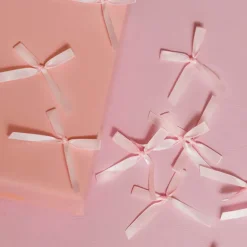 Pre-Made Ribbon Bow Double Face Satin Pink Pk24 (10mmx6.5cm)
