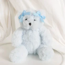 Pre-Made Ribbon Bow Grosgrain Baby Blue Pack 24 (15mmx5cm)