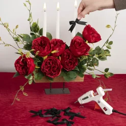 Pre-Made Ribbon Bow Grosgrain Black Pack 24 (15mmx5cm)