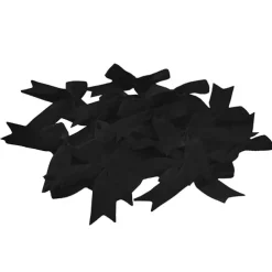 Pre-Made Ribbon Bow Grosgrain Black Pack 24 (15mmx5cm)