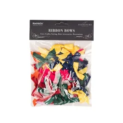 Pre-Made Ribbon Bow 10mm Satin Brights Mix Pack 48 (3.5Lcm)