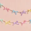 Pre-Made Ribbon Bow 10mm Satin Pastels Mix Pack 48 (3.5Lcm)