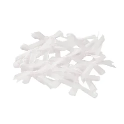 Pre-Made Ribbon Bow Organza Satin White Pack 24 (6mmx5cm)