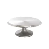Premium Lazy Susan Rotating Stand Aluminium Silver(31x13cmH)