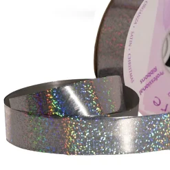Premium Poly Ribbon Metallic Glitter Silver (30mmx91m)