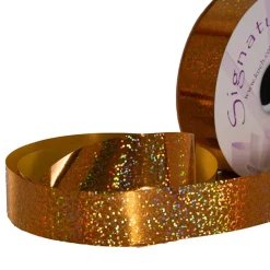 Premium Poly Ribbon Metallic Faux Glitter Gold (30mmx91m)