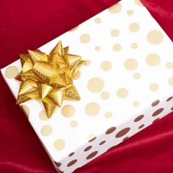 Premium Poly Ribbon Metallic Faux Glitter Gold (30mmx91m)