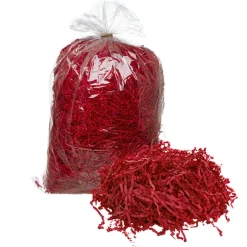 Premium Shredded Paper Filler Crinkle Cut Red 1kg Bag