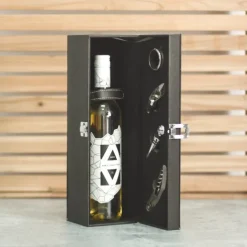 Premium Wine Box with Accessories Black (35.5x10x12cmH)