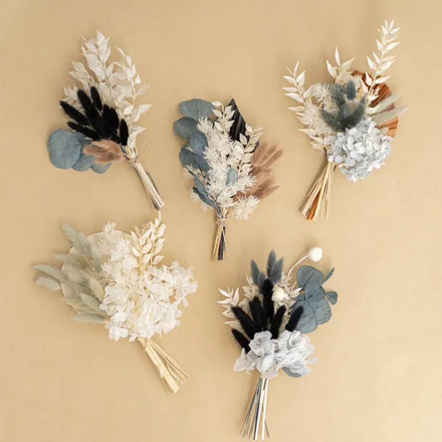 Preserved Dried Bunny Tail Bunch 60 Natural Brown