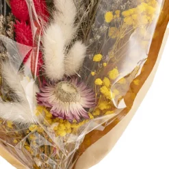 Preserved Dried Mixed Flower Arrangement Yellow (55cmH)