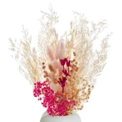 Preserved Dried Mixed Flower Arrangement Soft Pink (55cmH)