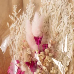 Preserved Dried Mixed Flower Arrangement Soft Pink (55cmH)