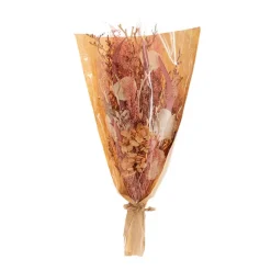 Preserved Dried Mixed Flower Bouquet Pink (38cmH)