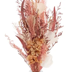 Preserved Dried Mixed Flower Bouquet Pink (38cmH)