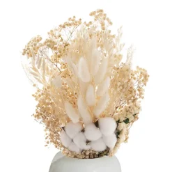 Preserved Dried Mixed Flower Arrangement Creamy White(55cmH)
