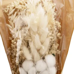 Preserved Dried Mixed Flower Arrangement Creamy White(55cmH)