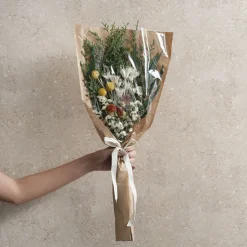 Preserved Dried Mixed Flower Arrangement Green (55cmH)