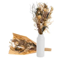 Preserved Dried Mixed Flower Bouquet Blue (38cmH)