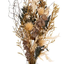 Preserved Dried Mixed Flower Bouquet Blue (38cmH)