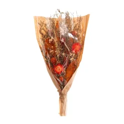 Preserved Dried Mixed Flower Bouquet Red (38cmH)