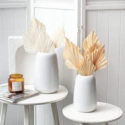 Preserved Dried Palm Spear Leaf Bleach White (45-50cmH)