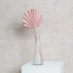 Preserved Dried Round Cut Palm Leaf Rose Gold (40-45cmH)
