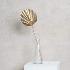 Preserved Dried Round Cut Palm Leaf Gold (40-45cmH)