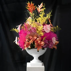 Preserved Dried Sun Cut Palm Leaf Rose Gold (40-45cmH)