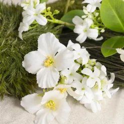 Raspberry Flower Spray White (65cmH)