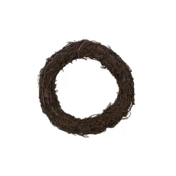 Rattan Base Wreath Brown (30cmD)