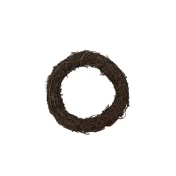 Rattan Base Wreath Brown (20cmD)