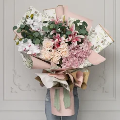 Real Look Hydrangea Dusty Pink (16cmDx65cmH)