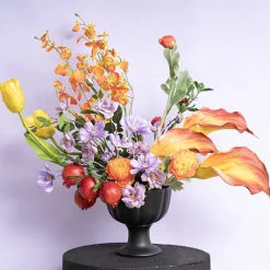 Real Touch Calla Lily Orange Yellow (72cmH)