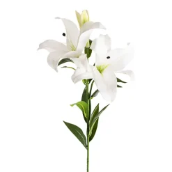 Real Touch 3D Tiger Lily 3 Head White (90cmH)