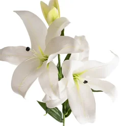 Real Touch 3D Tiger Lily 3 Head White (90cmH)