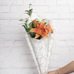 Real Touch 3D Tiger Lily 3 Head Orange (90cmH)