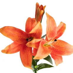 Real Touch 3D Tiger Lily 3 Head Orange (90cmH)