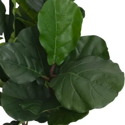 Real Touch Fiddleleaf Tree in White Pot Green (90cmH)