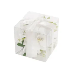 Real Touch Orchid & Rose Boutonniere in Box White (13cmH)