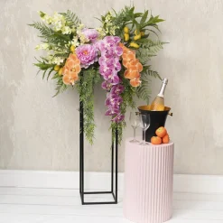 Real Touch Phalaenopsis Orchid Stem x7 Apricot (85cmH)